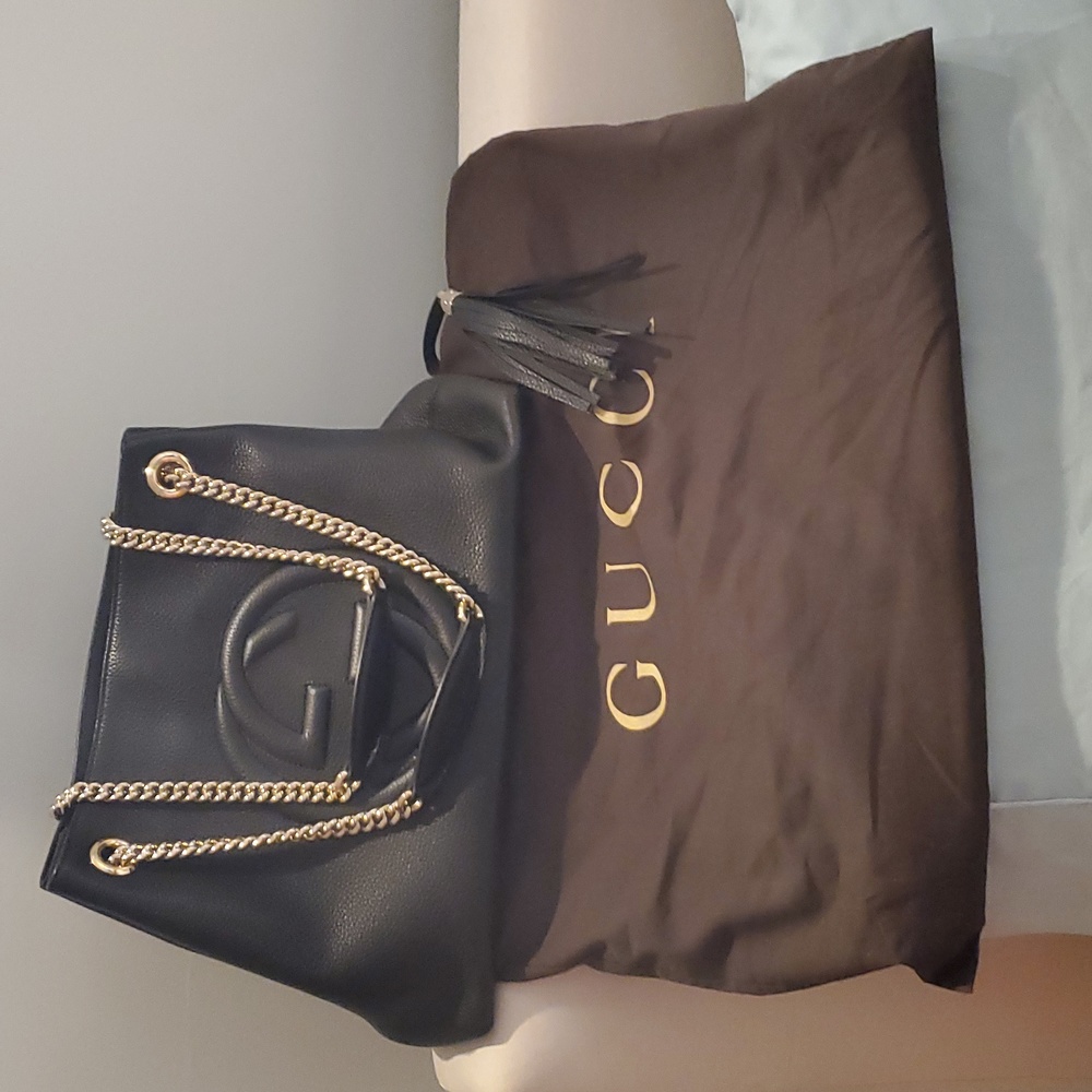 GUCCI SOHO Chain Shoulder Tote Bag w Tassel